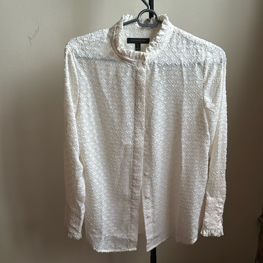 Vintage Banana Republic Petite Small Button Down Long Sleeve Business Casual